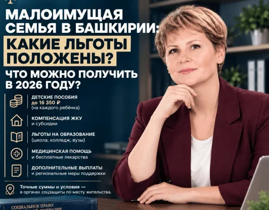 UfaTime.ru
Известно, какие льготы положены малоимущим семьям в Башкирии